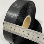 Этикетка состава атласная 25мм (процентовака) wool 70% acrylic 25% cashemere 5% черный (100 метров)