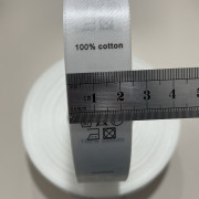 Этикетка состава атласная 25мм (процентовака) cotton 100% (100 метров)