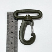 Карабин для сумок пластик 4 см хаки (50 штук)