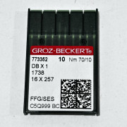 Иглы Groz-Beckert с тонкой колбой DBx1 №70 FFG/SES
