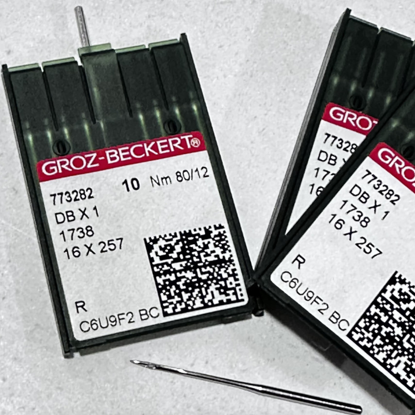 Иглы Groz-Beckert с тонкой колбой DBx1 №80 R Иглы Groz-Beckert с тонкой колбой DBx1 №80 R