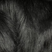 Мех искусственный для игрушек длинноворсовый черный