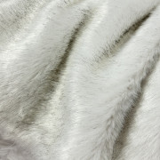 Мех искусственный Песец белый черные кончики (Китай)