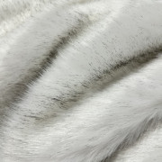 Мех искусственный Песец белый черные кончики (Китай)