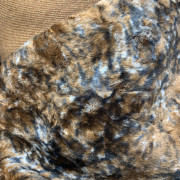 Мех искусственный мутон жаккард коричневый