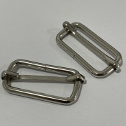 Перетяжка передвижка металл 4 см (40x16x3,9) никель (50 штук)