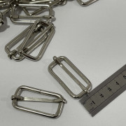 Перетяжка передвижка металл 4 см (40x16x3,9) никель (50 штук)